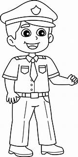 Police Coloring Page sketch template