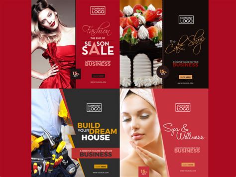 4 Free Multipurpose Instagram Banner Templates