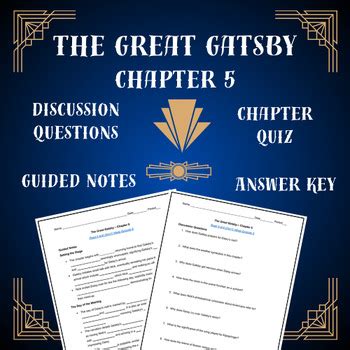 The Great Gatsby - Chapter 5 by Jackey Taggart | TPT