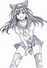 Danganronpa Ibuki Mioda Monokuma Xcolorings Zoro Junko Enoshima 800px  sketch template