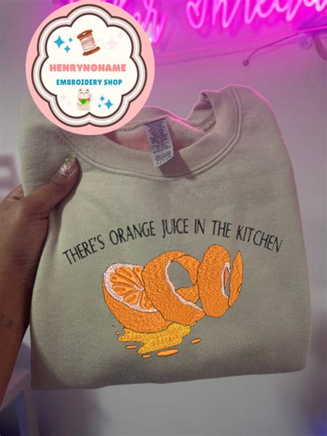 Orange Juice Noah Kahan Embroidered Crewneck/hoodie - Etsy