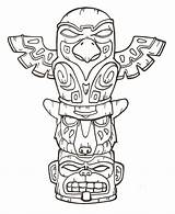 Totem Pole Symbols Printable sketch template