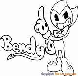 bendy Ink Machine Coloring In Sheets  Free Kids Coloring Pages Printable sketch template