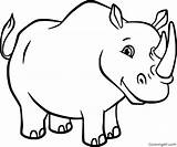 Rhino Coloring Pages 57 Free Printables  ColoringAll sketch template
