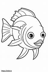 Rainbow Fish Coloring Sheet sketch template