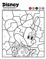 Minnie Mouse Color By Number Coloring Sheet Printable  sketch template