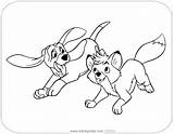 Fox And The Hound Coloring Sheet Pages sketch template