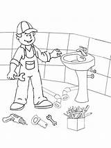 Plumber coloring Pages sketch template