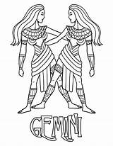Gemini Coloring Page / Digital Download Printable  Etsy sketch template
