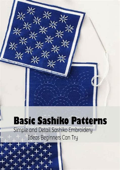 FREE READ (PDF) Basic Sashiko Patterns: Simple and Detail Sashiko Embroidery Ideas Beginners Can ...