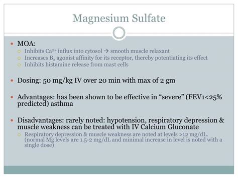 Magnesium Sulphate In Asthma - MAGNESIUM SULPHATE - Andremovich Energy Services Limited - Do not ...