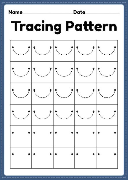 Premium Vector | Tracing pattern curve lines worksheet for kindergarten ...