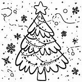 Christmas Tree Coloring Page · Creative Fabrica sketch template