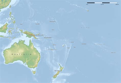 Oceania Blank Map