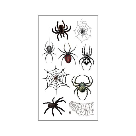 Halloween Scary Three-dimensional Spider Tattoo Stickers Halloween ...