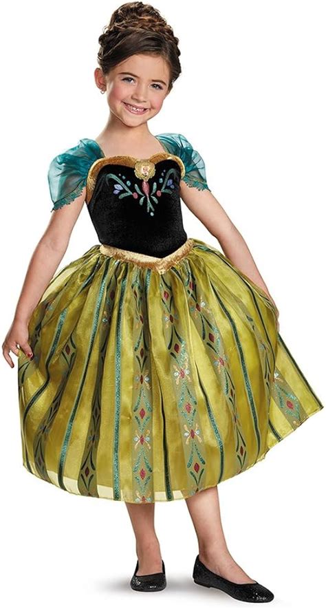 Disney Coronation Frozen Green Princess Anna Inspired Dress Costume Set ...