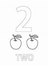 Number 2 Two Coloring Page Pages sketch template