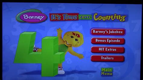 Time For Counting Barney Dvd Menu