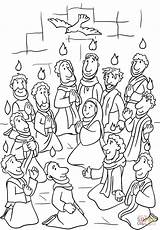 Holy Spirit Pentecost Catholic Coloring Page Colori sketch template