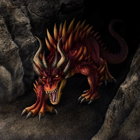 Red Cave Dragon by DragonosX on deviantART