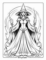 Witch Coloring Pages For Kids & Adults  World Of Printables sketch template