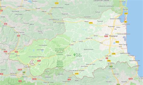 Carte des Pyrénées-Orientales - Pyrénées-Orientales carte du département 66