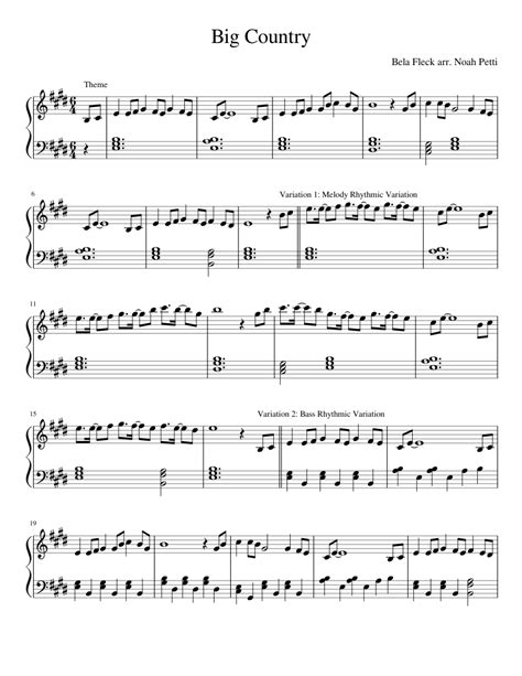 Big Country Sheet music for Piano | Download free in PDF or MIDI ...