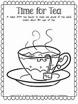 Coloring Pages Tea Cups And Saucers Sketch Page sketch template