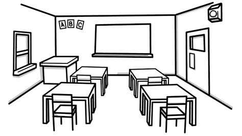 how to draw a class room for kids - YouTube