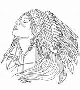 Native Adult Coloring Pages sketch template