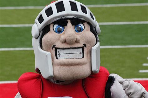 The Rutgers Scarlet Knight | Rutgers scarlet knights, Mascot, Cheerleading