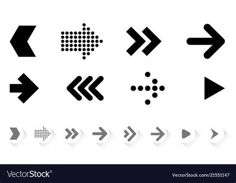 Flat design arrow icons Royalty Free Vector Image