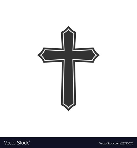 Religion christian cross icon flat design Vector Image