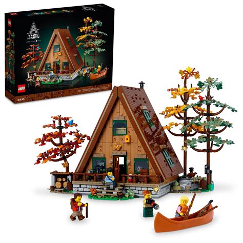 LEGO Ideas A-Frame Cabin 21338 Collectible Display Set, Buildable Model Kit for Adults, Gift for ...