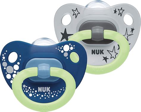 NUK Happy Nights Lot de 2 tétines lumineuses en