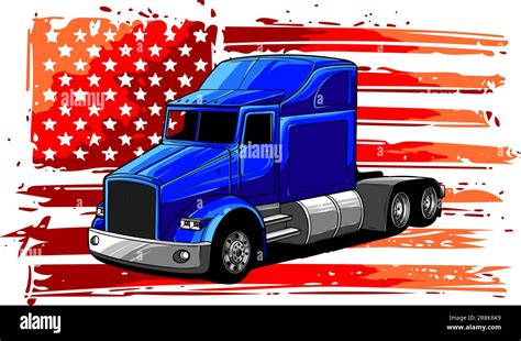 Classic American Truck. Vector illustration design art Stock Vector Image & Art - Alamy