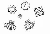 Geometry Dash Coloring Page Lite  sketch template