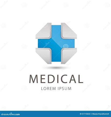 Vector 3d Blue Cross, Medical Icon Stock Vector - Illustration of hospital, concept: 51715632