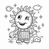 Solar Energy Coloring Page PNG Transparent Images Free Download  sketch template