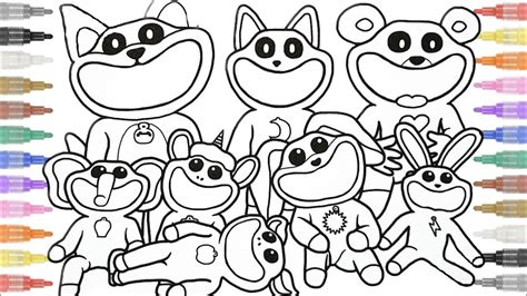 Smiling Critters Poppy Playtime Chapter 3 New Coloring Pages Youtube ...