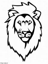 Printable Lion Face coloring Page sketch template