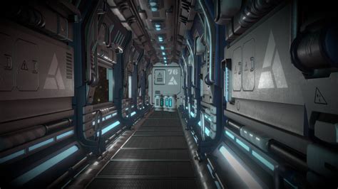 Texturing Challenge Sci-Fi Corridor - Download Free 3D model by Thomas ...