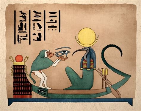 Egyptian Art Print Thoth Ancient God Of Knowledge by TigerHouseArt