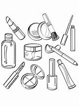 Easy Makeup Set Coloring Page  Free Printable Pages For Kids sketch template