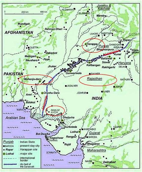 Lost Vedic Saraswati River Of Prehistoric India - large numbers of 'Harappan' and 'pre-Harappa ...