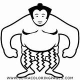 Sumo Wrestler Coloring Pages For Kids  Free sketch template