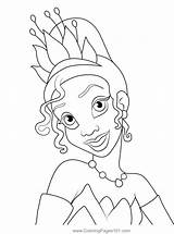 Lovely Eyes Of Princess Tiana Coloring Page For Kids  Free sketch template