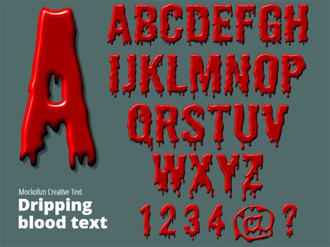 Dripping Letters That Look Like Blood [FREE] - MockoFUN