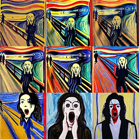 the Scream painting but the guy screaming is Michael | Stable Diffusion ...