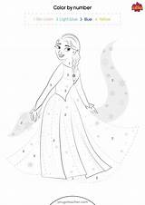 Color By Number Disney Princesses  Printable Coloring Worksheets sketch template